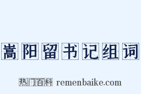 嵩阳留书记组词是什么意思的图片